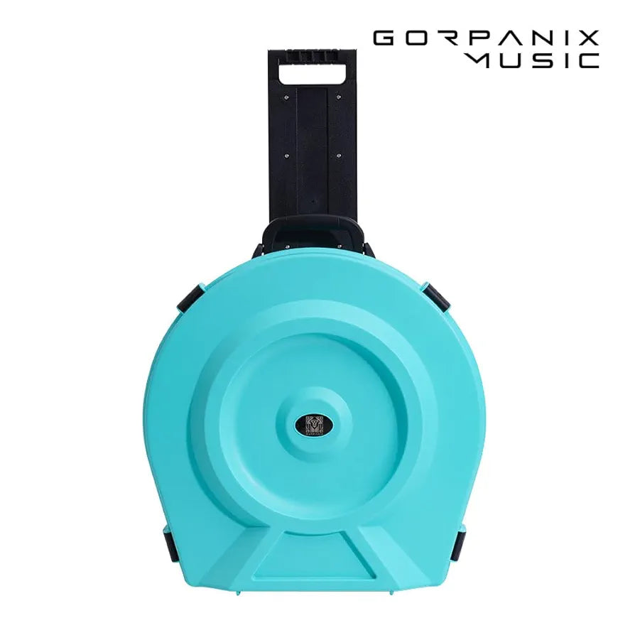 Cymbal Case With Foam-Durable Cymbal Hard Cases, Fits Up to 10 * 21" Cymbals, Design for Drums Cymbal Safety, 22" Rolling Cymbal Cases Upgrade from Cymbal Bag, Cymbal Bags With Wheels, Arctic Mint
