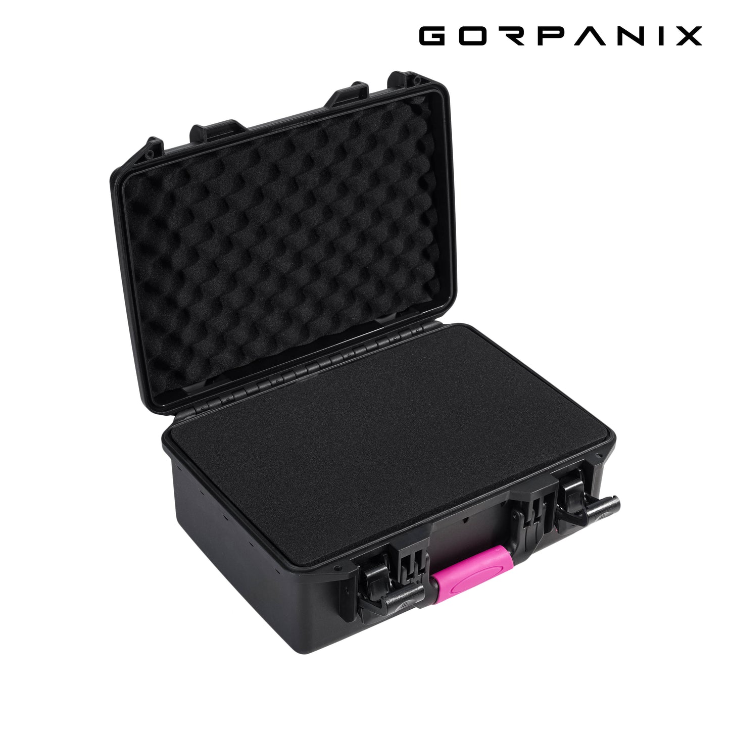 🌟Midnight Black-Pistol Hard Shell Case With Locks Fits 5 Pistol 15 Mags for Handgun Safe