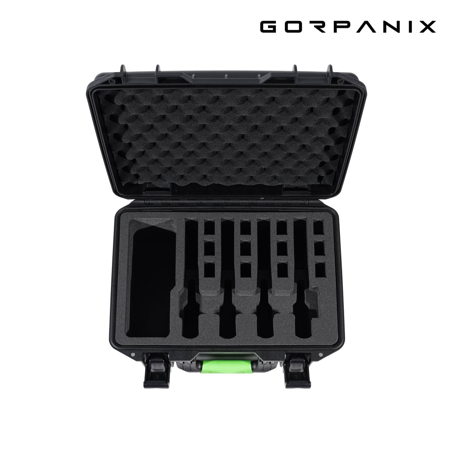 🌟Midnight Black-Pistol Hard Shell Case With Locks Fits 5 Pistol 15 Mags for Handgun Safe
