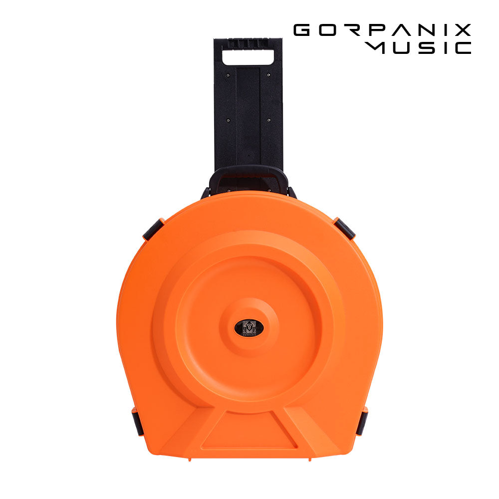 ✨Celebrity Style-Inferno Orange 22" Rolling Cymbal Hard Case-Fits Up to 10 * 21" Cymbals