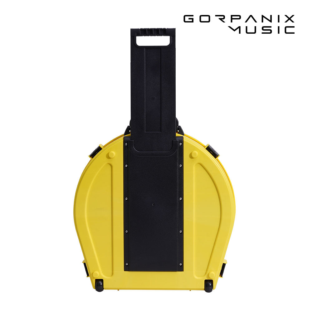 ✨Celebrity Style-Volt Yellow 22" Rolling Cymbal Hard Case-Fits Up to 10 * 21" Cymbals
