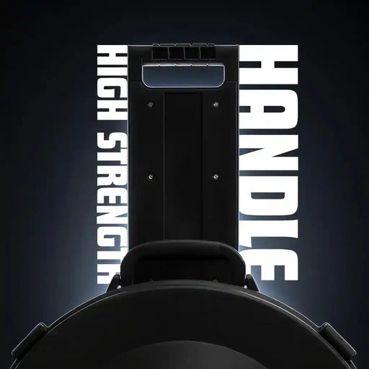 Close-up of GORPANIX 22" Rolling Cymbal Hard Case's high-strength handle, designed for durability and easy transport.