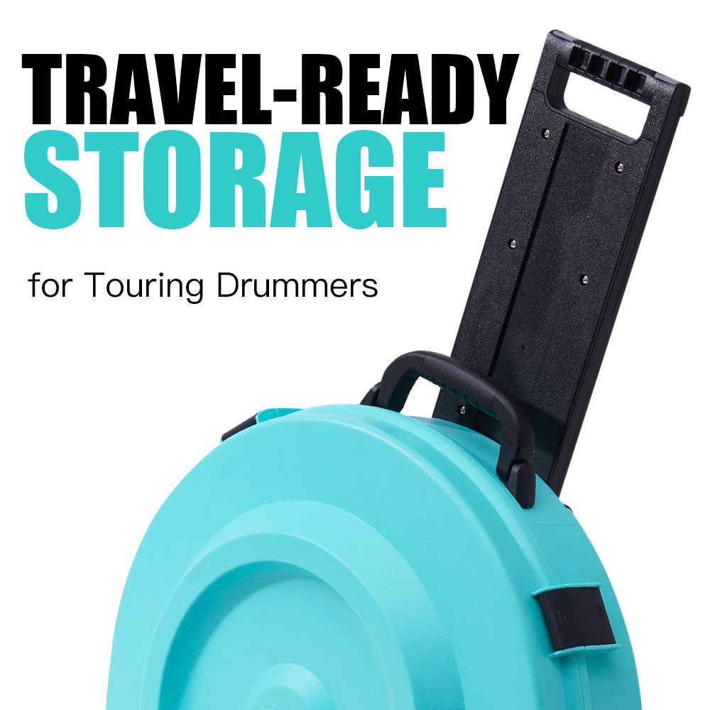 ✨Celebrity Style-Arctic Mint 22" Rolling Cymbal Hard Case-Fits Up to 10 * 21" Cymbals