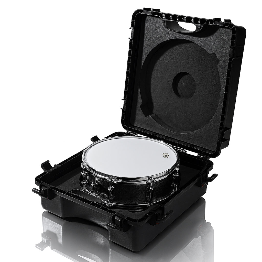 🌟Midnight Black-Drum Hardware Hard Shell Case, Snare Drum Case, Fits Up to 14"x5.5"/14"x6.5" Drum