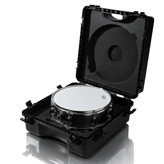 🌟Midnight Black-Drum Hardware Hard Shell Case, Snare Drum Case, Fits Up to 14"x5.5"/14"x6.5" Drum