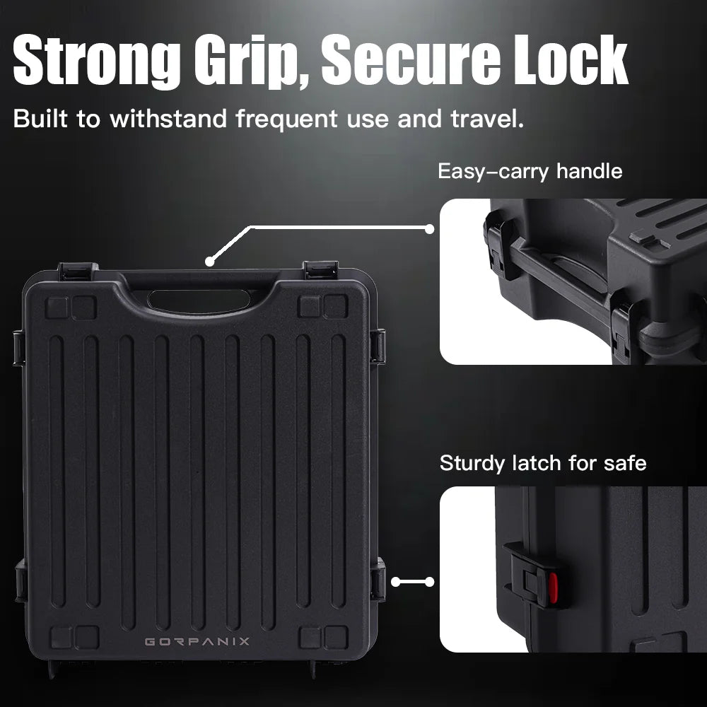 GORPANIX Snare Drum Hard Case-Midnight Black