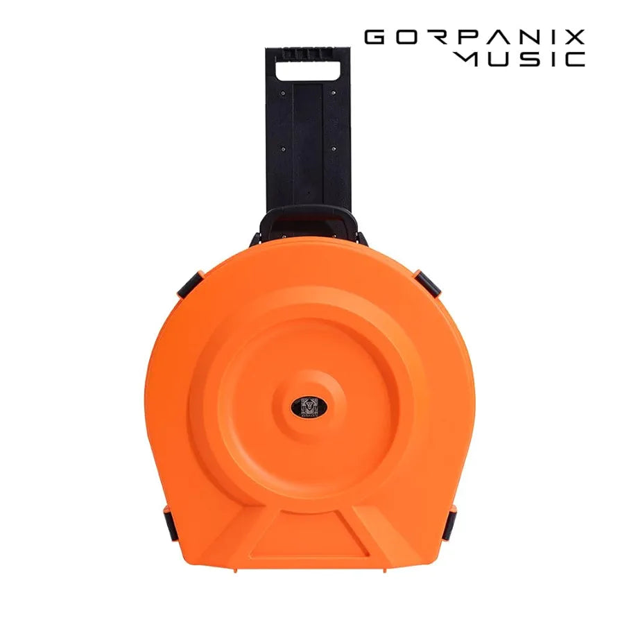 Cymbal Case With Foam-Durable Cymbal Hard Cases, Fits Up to 10 * 21" Cymbals, Design for Drums Cymbal Safety, 22" Rolling Cymbal Cases Upgrade from Cymbal Bag, Cymbal Bags With Wheels, Inferno Orange
