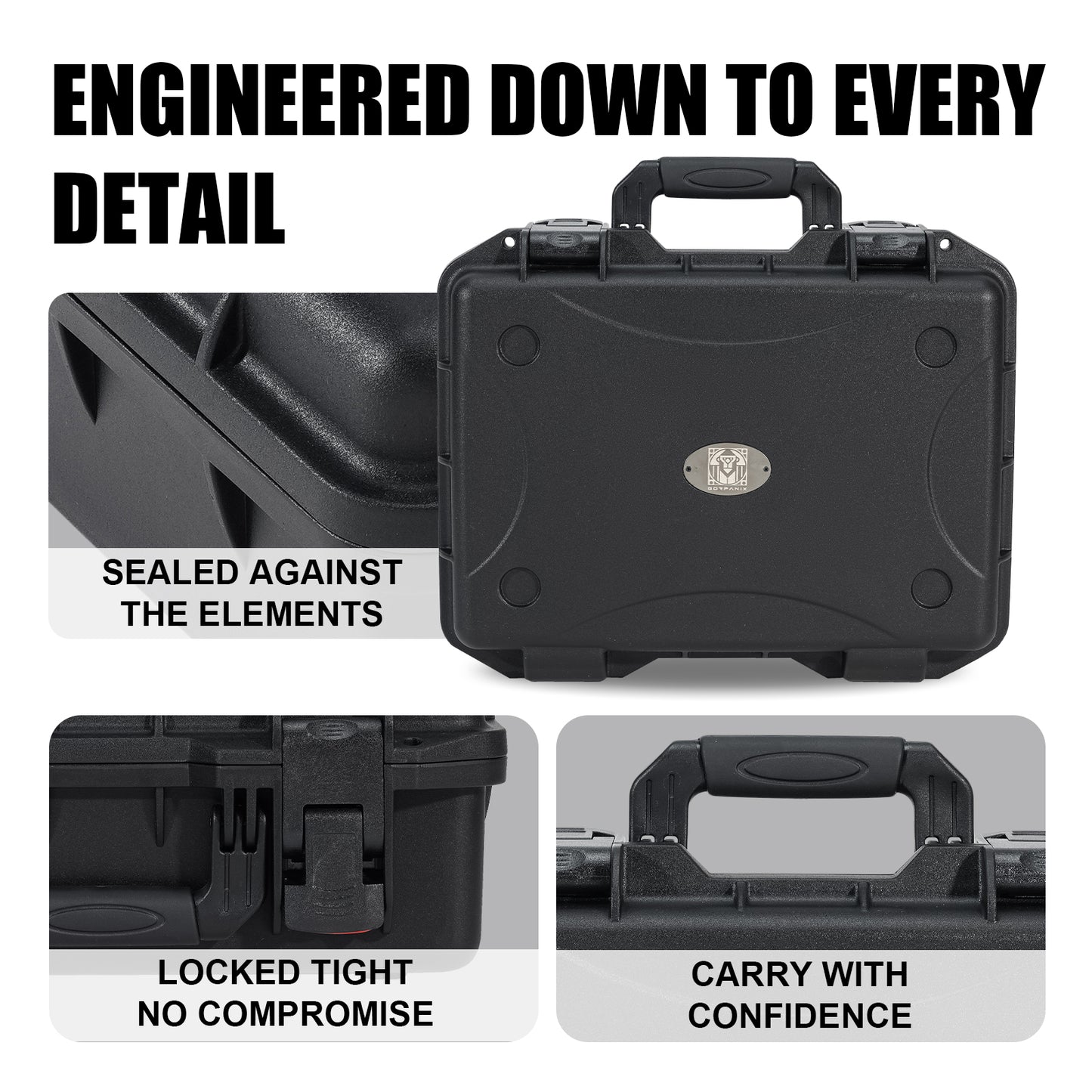GORPANIX P1500 16-inch Hard Shell Ultra-Safe Protective Case with Customizable Foam