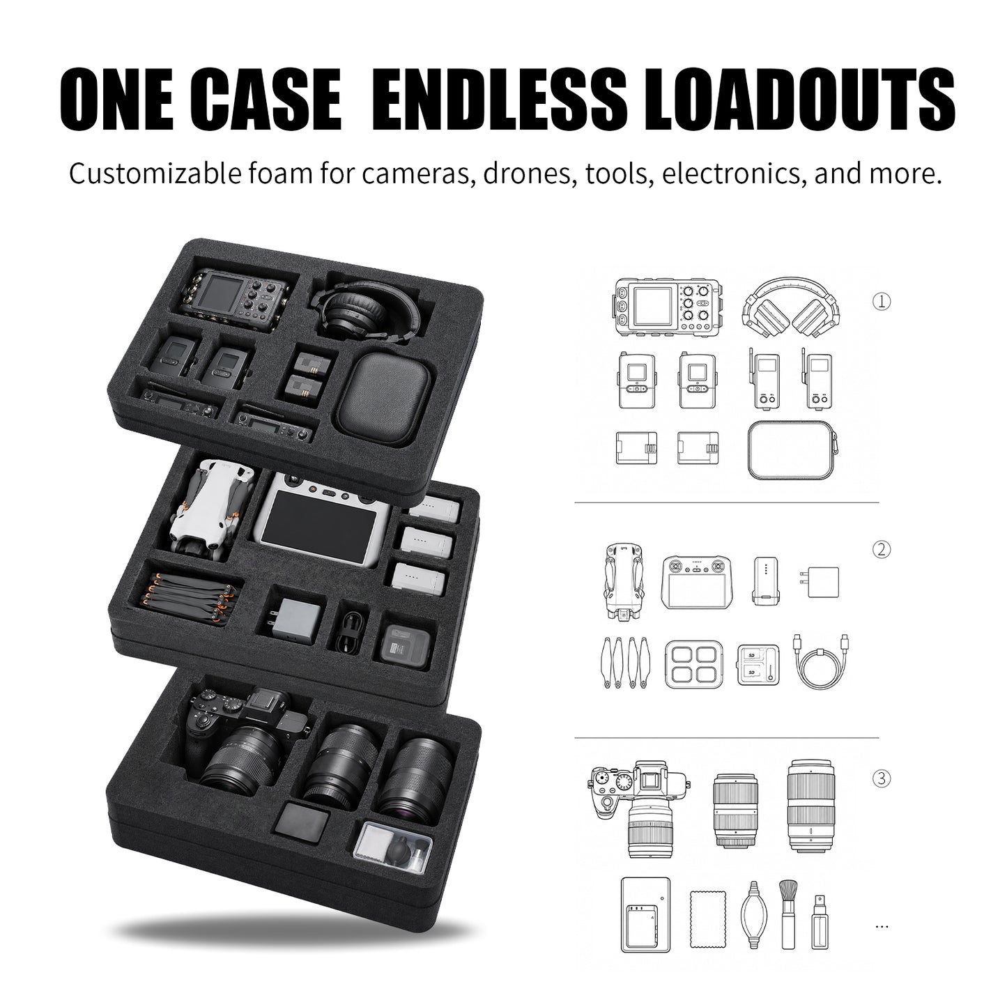 GORPANIX P1500 16-inch Hard Shell Ultra-Safe Protective Case with Customizable Foam