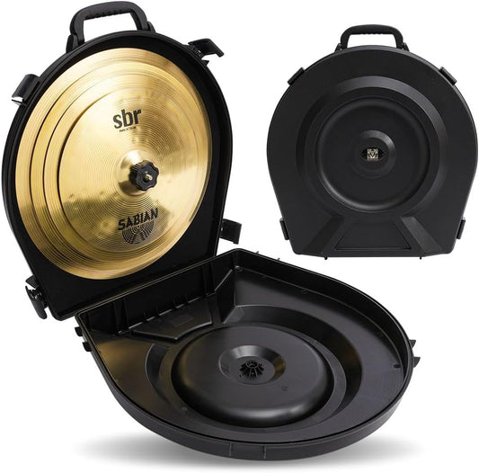 C1000 20" Rolling Cymbal Case, IP67 Waterproof Hard Shell Drum Gear Case with Wheels and Foam Insert, Fits Up to 10 * 21" Cymbals, Travel-Ready Storage for Touring Drummers, Black
