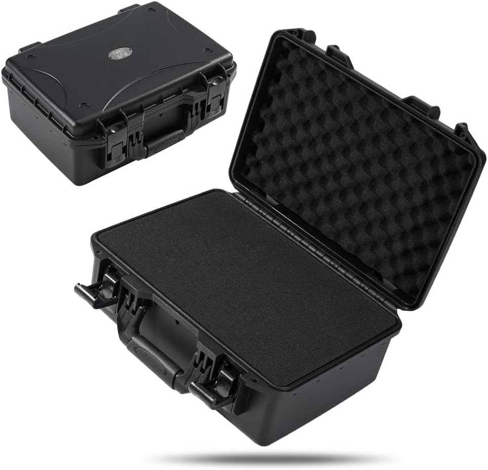 GORPANIX P1500 Polypropylene Hard Shell Ultra-Safe 16" Equipment Box with Customizable Cubed Foam For Road & Flight, Stackable, Crushproot, Waterproof Hard Case for Camera, Drone, Tools, Electronics