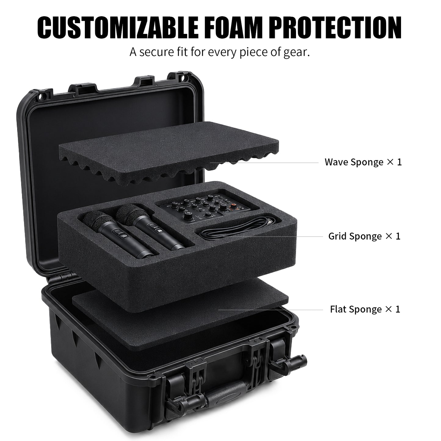 GORPANIX P1500 16-inch Hard Shell Ultra-Safe Protective Case with Customizable Foam