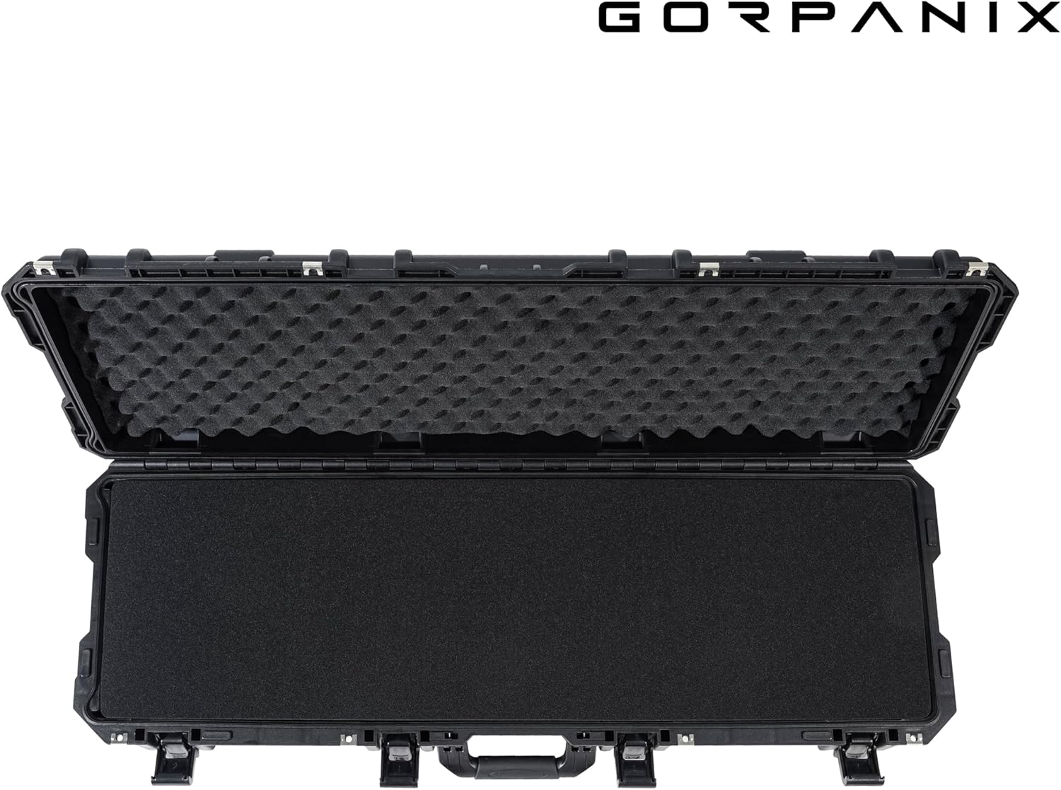Rolling Long Cases - Protective Hard Case For Camera, Rifle, Gear, Equipment | Waterproof, Crushproof, Lockable Gun Safe for Travel & Range | Adapts to TSA-Approved Locks