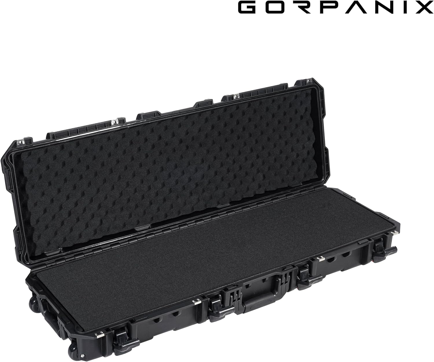 Rolling Long Cases - Protective Hard Case For Camera, Rifle, Gear, Equipment | Waterproof, Crushproof, Lockable Gun Safe for Travel & Range | Adapts to TSA-Approved Locks