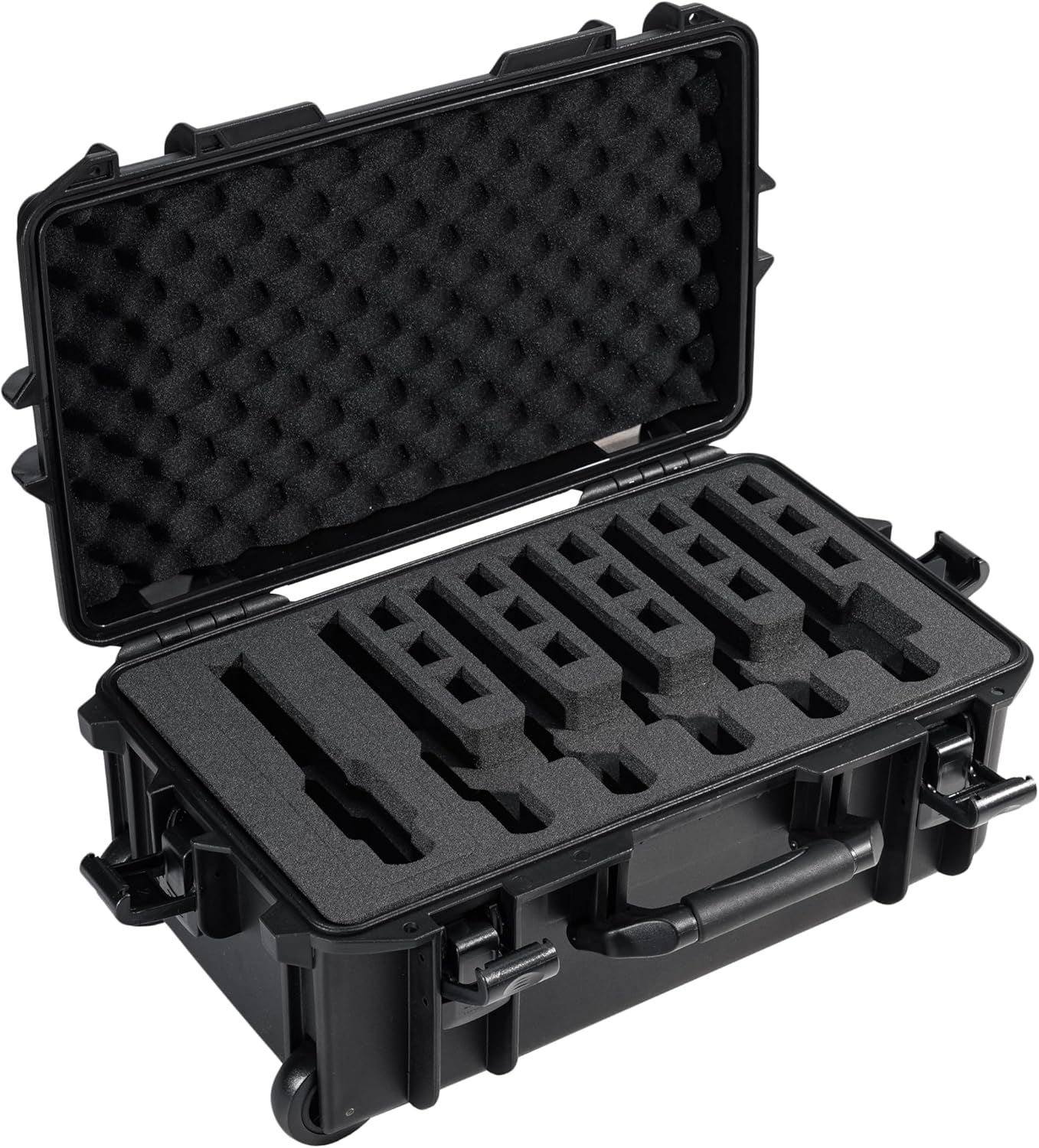 P3000 Hard Pistol Case – Fits 6 Pistols & 15 Mags | Waterproof, Crushproof, Lockable Gun Safe for Travel & Range | Adapts to TSA-Approved Locks