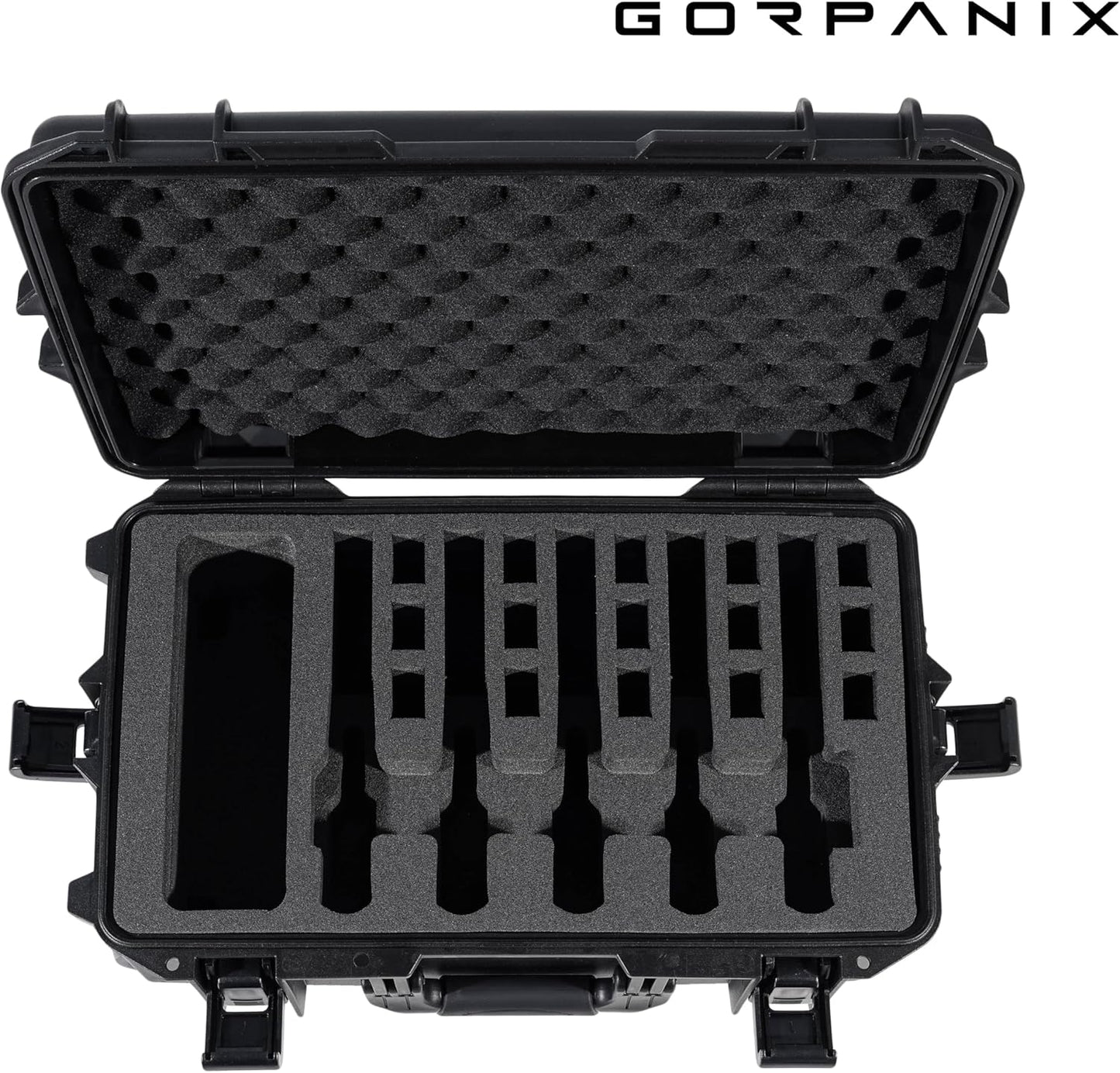 P3000 Hard Pistol Case – Fits 6 Pistols & 15 Mags | Waterproof, Crushproof, Lockable Gun Safe for Travel & Range | Adapts to TSA-Approved Locks