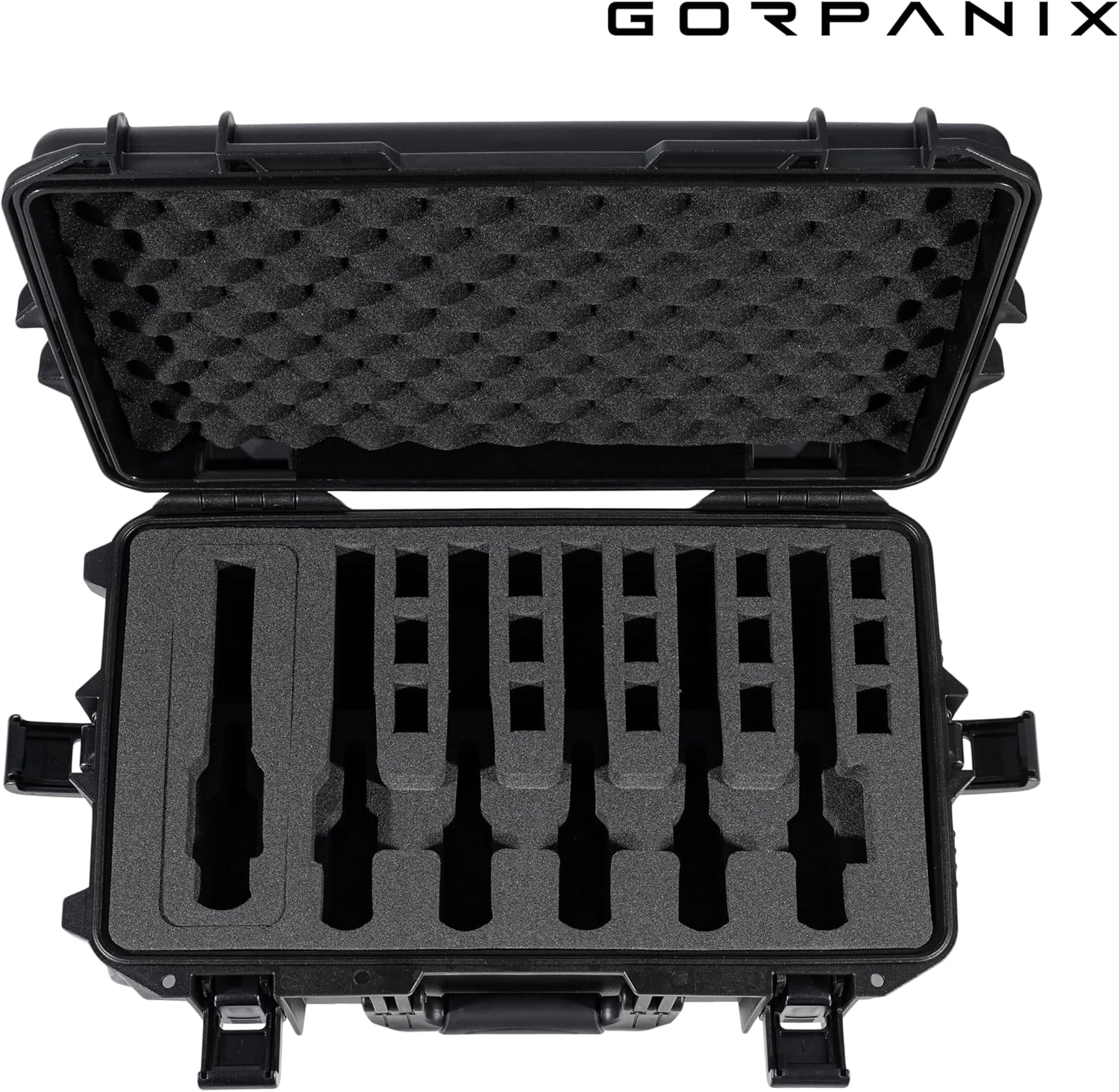 P3000 Hard Pistol Case – Fits 6 Pistols & 15 Mags | Waterproof, Crushproof, Lockable Gun Safe for Travel & Range | Adapts to TSA-Approved Locks