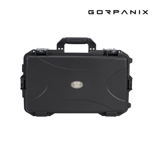🌟Elite Midnight Black-Pistol Hard Shell Case With Wheel Fits 6 Pistol 15 Mags for Handgun Safe
