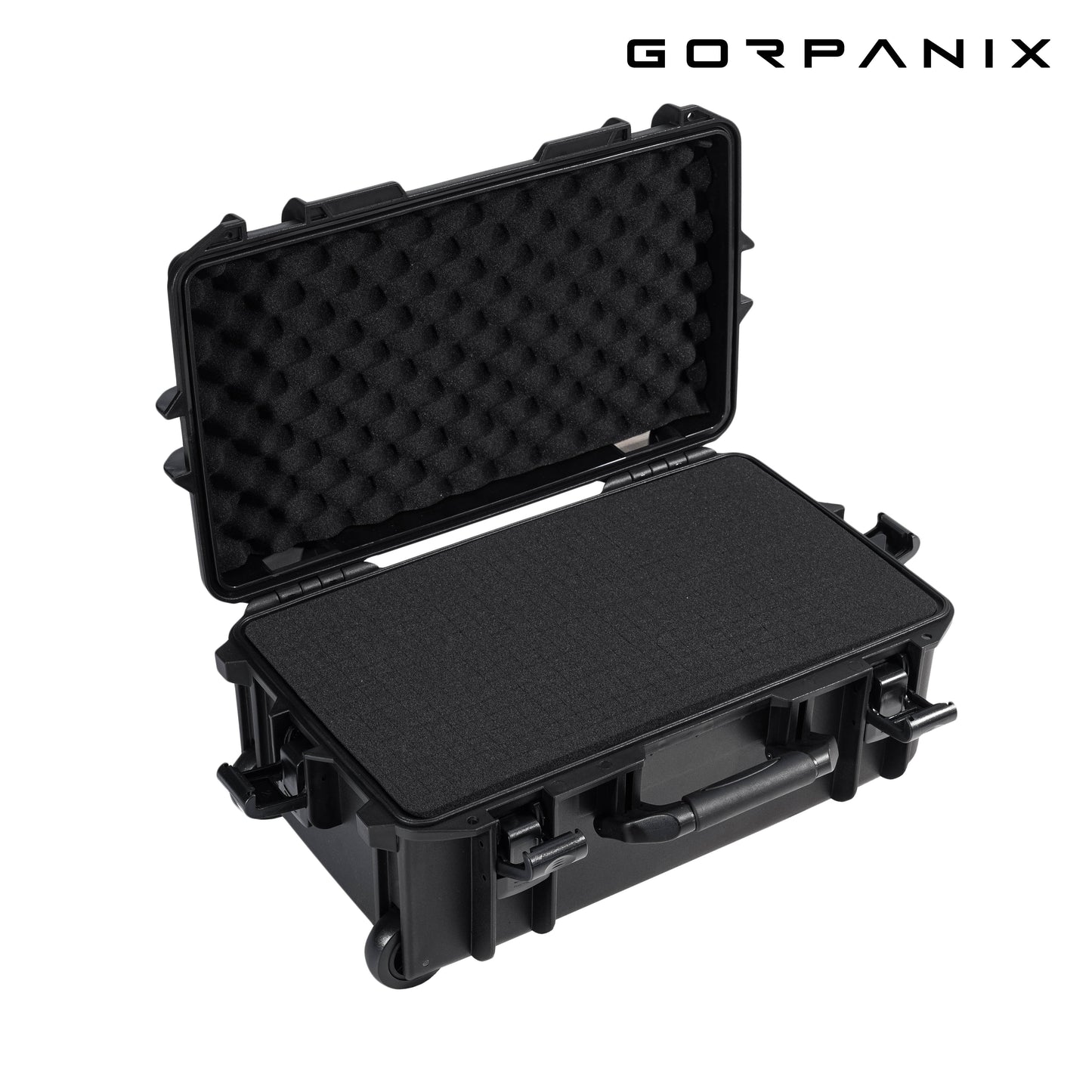 🌟Elite Midnight Black-Pistol Hard Shell Case With Wheel Fits 6 Pistol 15 Mags for Handgun Safe