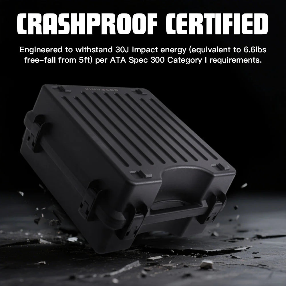 GORPANIX Snare Drum Hard Case-Midnight Black