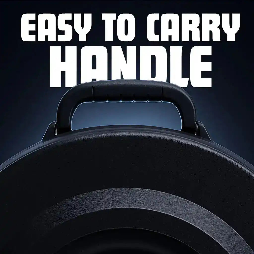 GORPANIX 22" Cymbal Hard Case-Standard Midnight Black featuring ergonomic easy-carry handle for convenient transport.