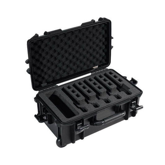 Elite Pistol Hard Shell Case Wheeled Fits 6 Pistol 15 Mags for Handgun Safe