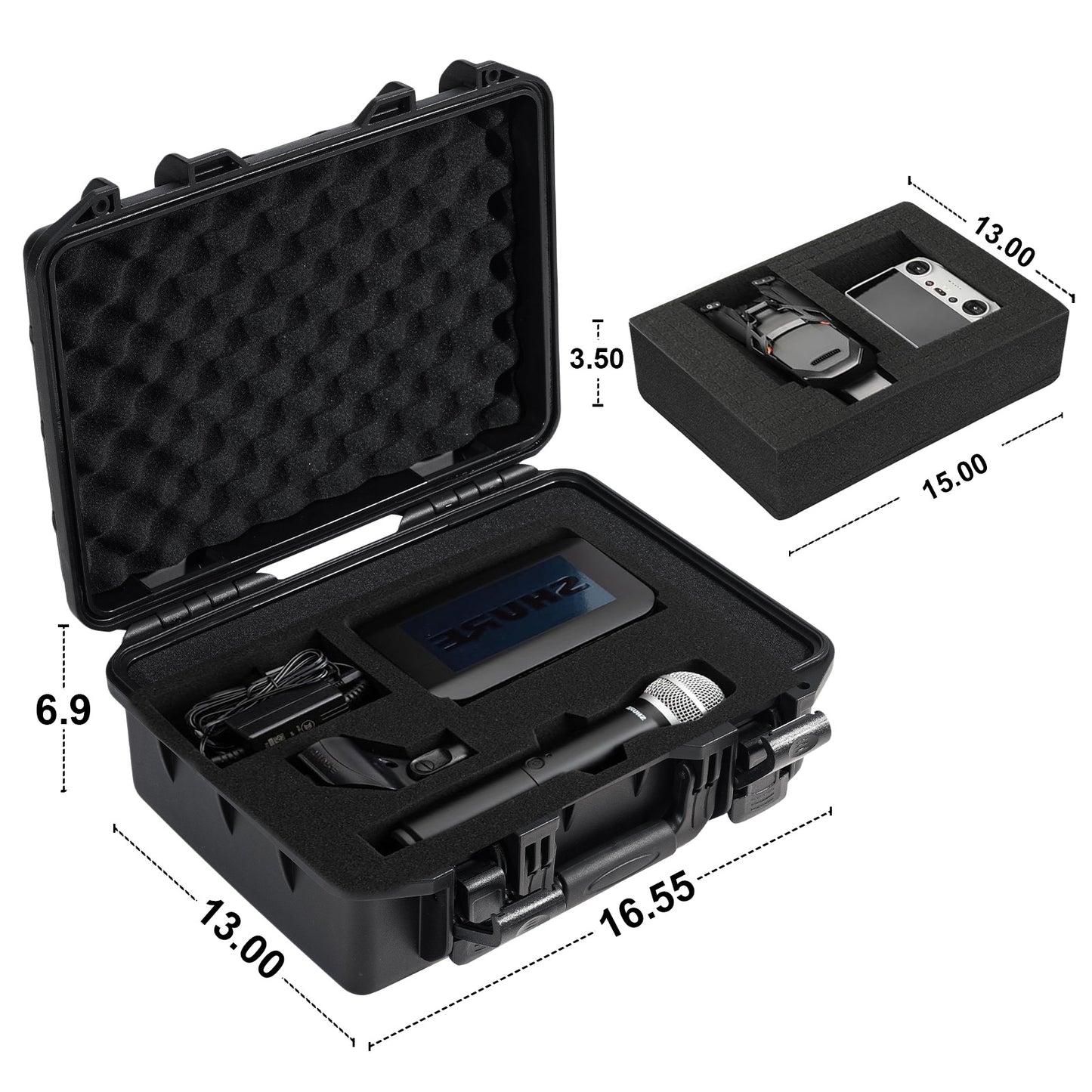 GORPANIX P1500 16-inch Hard Shell Ultra-Safe Protective Case with Customizable Foam