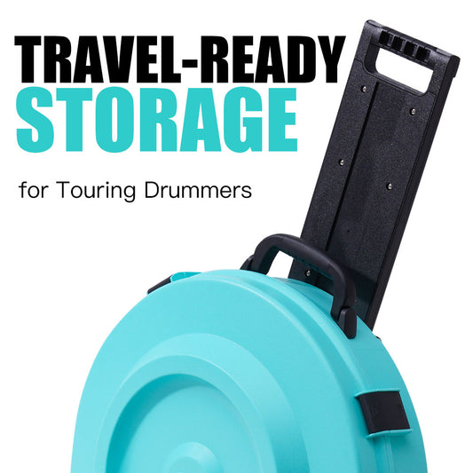 ✨Celebrity Style-Arctic Mint 22" Rolling Cymbal Hard Case-Fits Up to 10 * 21" Cymbals