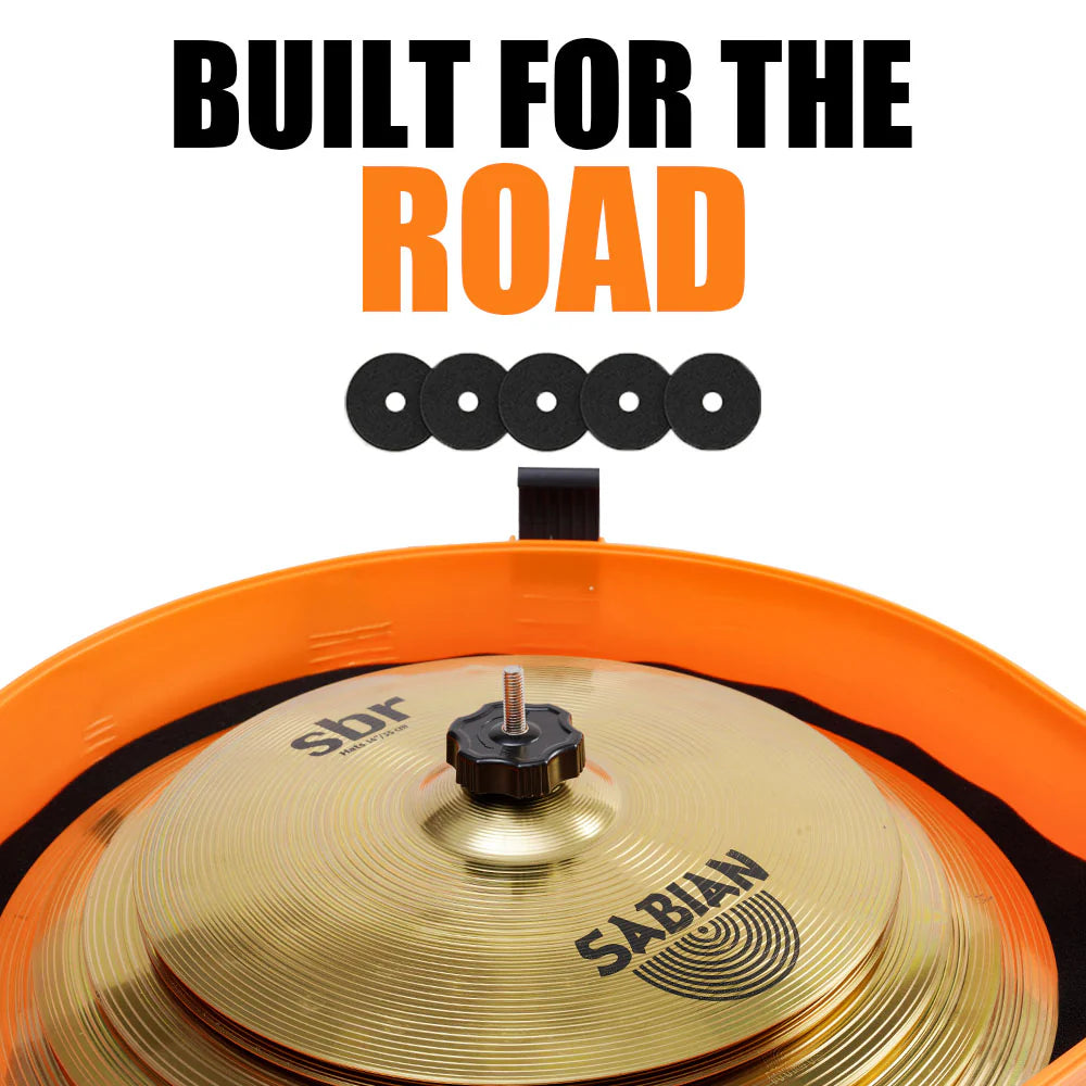 GORPANIX 22" Rolling Cymbal Hard Case-Inferno Orange