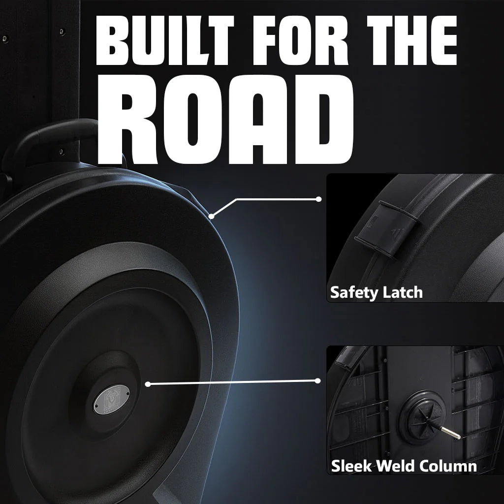 GORPANIX 22" Rolling Cymbal Hard Case-Elite Midnight Black