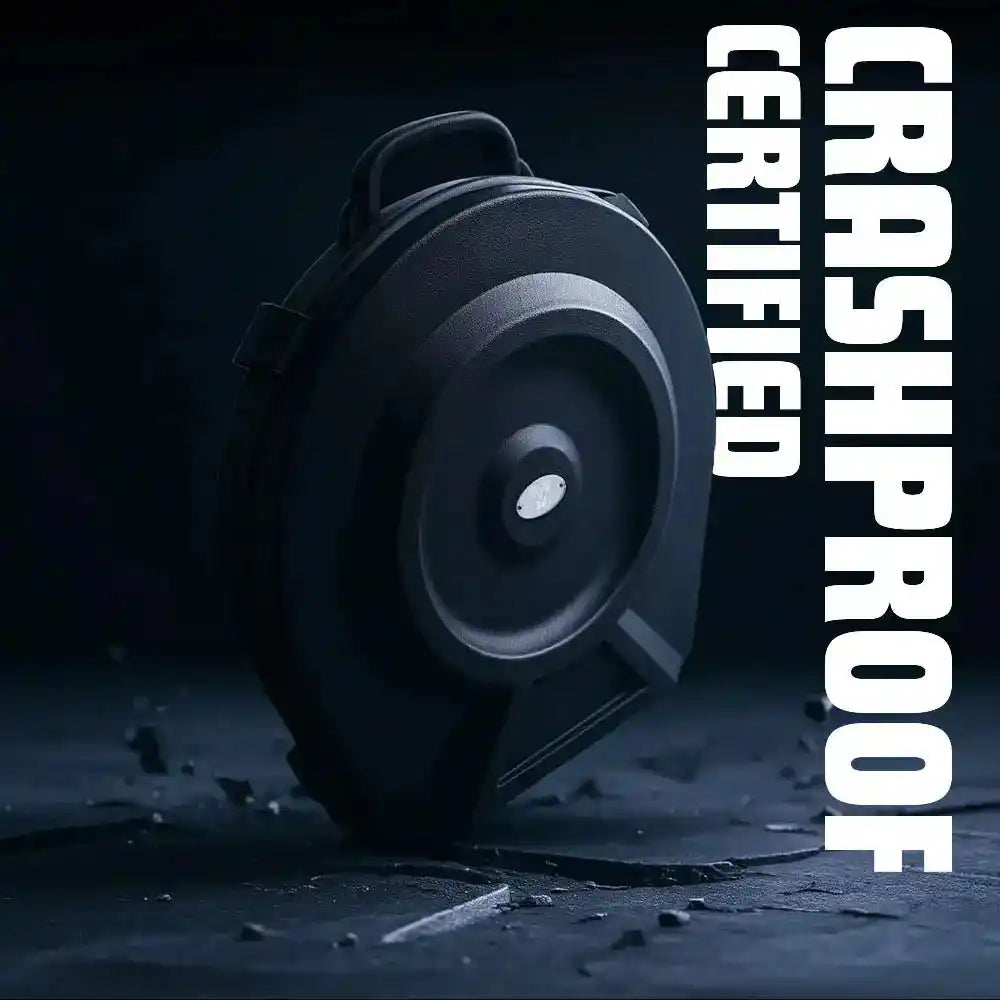 GORPANIX 22" Cymbal Hard Case-Standard Midnight Black shown crashproof certified, ideal for travel and rugged use.